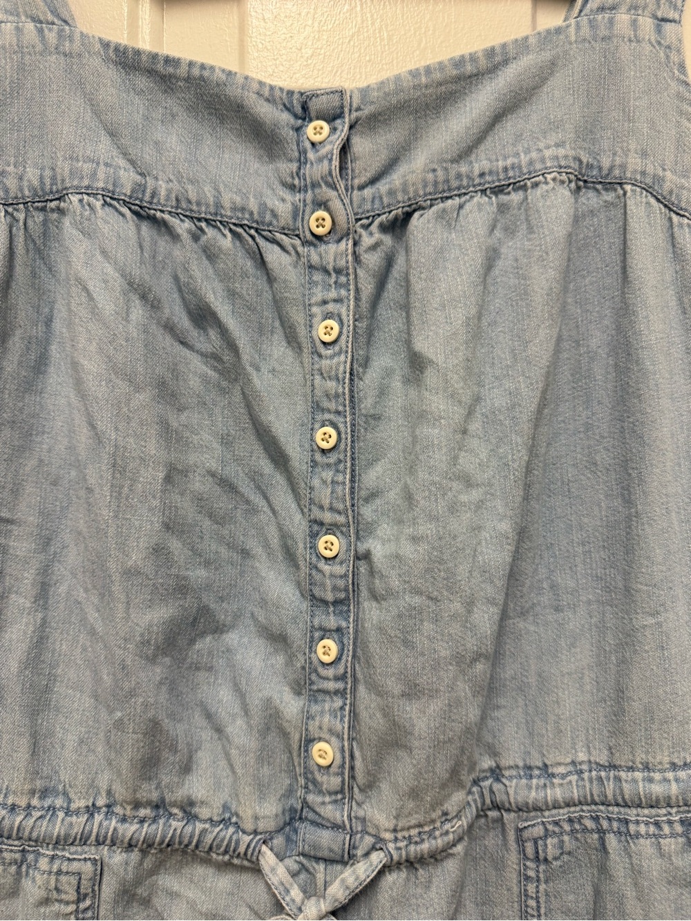 Old Navy Light Blue Chambray Button-Front Jumpsuit 0147 - Picture 3 of 5
